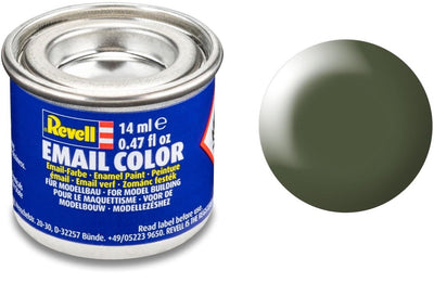 Revell hobbyverf enamel verf – #361 olive green – satin – ral6003 – enamel – verf potje – 14 ml