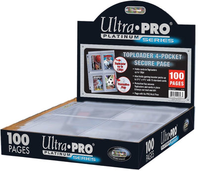 Ultra Pro Premium 4-Pocket Secure Pages 100 stuks voor toploaders
