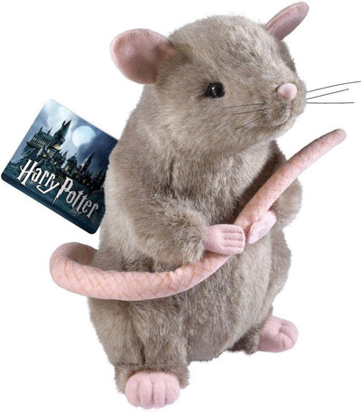 The Noble Collection Harry Potter – scabbers 23 cm pluche knuffel – grijs
