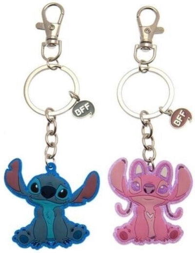 Disney stitch & angel bff dual keychains