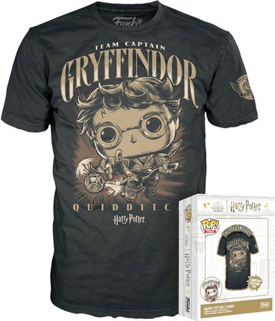 Funko Harry Potter unisex tshirt -l- quidditch harry zwart