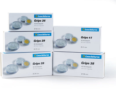 Muntcapsules rond – geschikt voor munten ø 23 mm. – grips