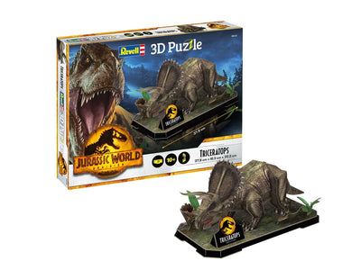 Revell puzzel – 00242 jurassic world dominion – triceratops 3d puzzel