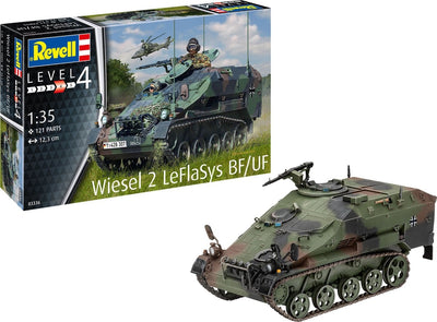 Revell modelbouwpakket militaire voertuigen – 03336 wiesel 2 leflasys bf/uf plastic – 1:35 – modelbouw