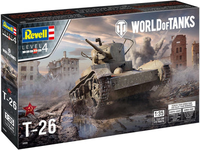 Revell modelbouwpakket militaire voertuigen – 03505 t-26 – world of tanks plastic – 1:35 – modelbouw