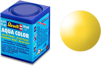Revell hobbyverf acrylverf – aqua #12 yellow – gloss – ral1018 – acryl – verf potje – 18 ml