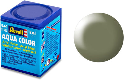 Revell hobbyverf acrylverf – aqua #362 greyish green – satin – ral6013 – acryl – verf potje – 18 ml