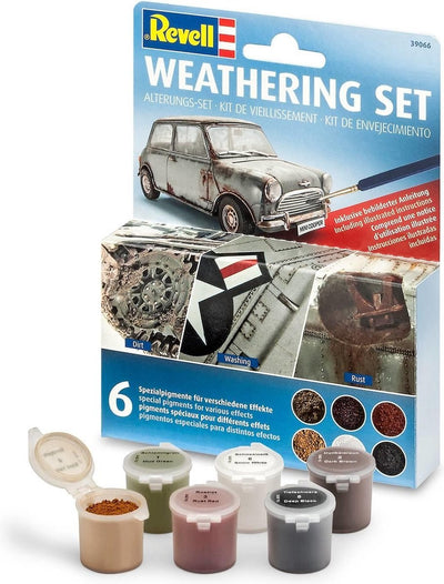 Revell modelbouwdecoratie – 39066 set voor verwering – weathering set – 6 pigmenten effecten set