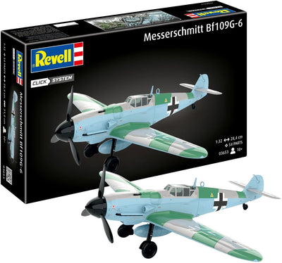 Revell modelbouwpakket militaire voertuigen – 03653 messerschmitt bf109g-6 – easy click system plastic – 1:32 – modelbouw