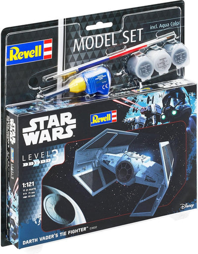 Revell – 63602 star wars darth vaders tie fighter – model set plastic – 1:121 – modelbouw