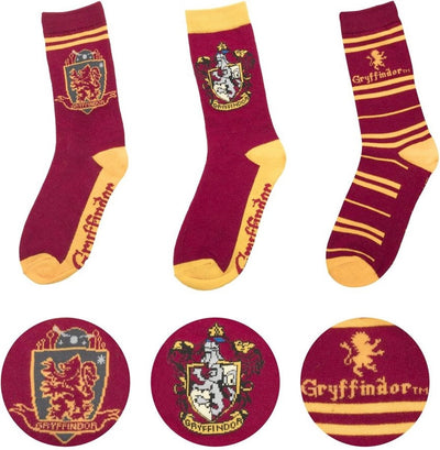 Cinereplicas Harry Potter – gryffindor sokken – set van 3 – rood