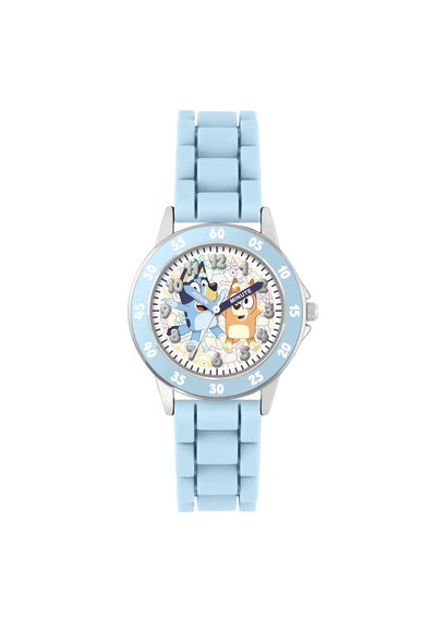 Bluey blue leerklok horloge