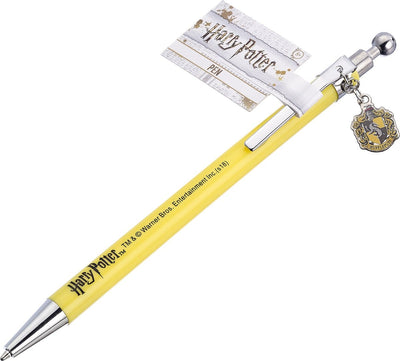 The Carat Shop – Harry Potter – pen met huffelpuff wapenschild bedel – geel en zilver