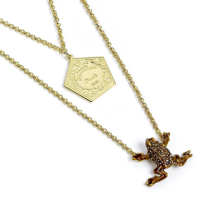 The Carat Shop – Harry Potter sterling zilver goudkleurig chocolade kikker ketting versierd met kristallen