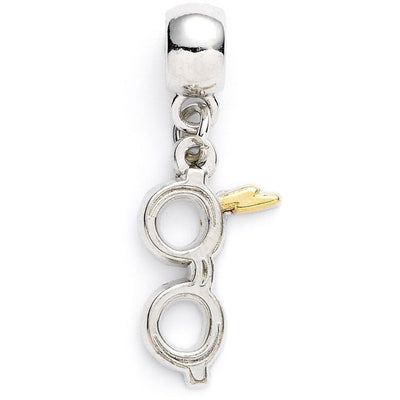 The Carat Shop – Harry Potter glasses slider charm – bliksemschicht en bril slider bedel – zilverkleurig