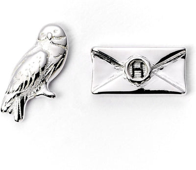 The Carat Shop – Harry Potter – hedwig uil en brief oorknopjes – oorbellen – zilverkleurig