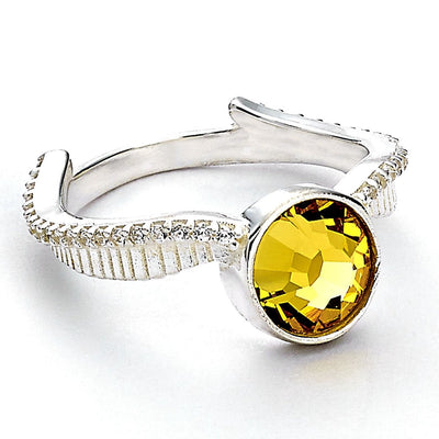 The Carat Shop – Harry Potter golden snitch zilveren ring met kristallen elementen medium – maat m