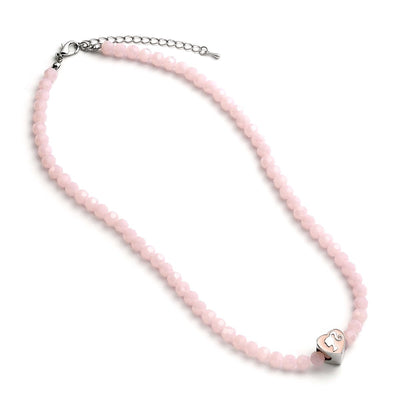 The Carat Shop – barbie roze kralenketting met hartvormige kraal charme