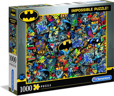Clementoni – puzzel 1000 stukjes – impossible Batman – puzzel voor volwassenen en kinderen – 14-99 jaar – 39575