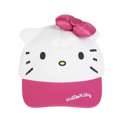 Hello kitty pet – kinder pet met strik – roze/wit – meisjes