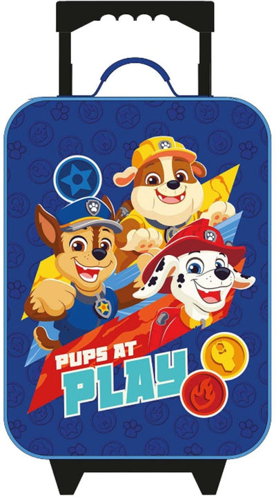 Paw patrol puptastic days trolley koffer – handbagage kind – softcase – 14 liter – 47 x 31 x 14 cm – blauw