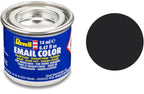 Revell hobbyverf enamel verf – #6 tar black (teerzwart) – matt – ral9021 – enamel – verf potje – 14 ml