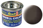 Revell hobbyverf enamel verf – #84 leather brown – matt – ral8027 – enamel – verf potje – 14 ml