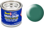 Revell hobbyverf enamel verf – #365 patina green – satin – ral6000 – enamel – verf potje – 14 ml