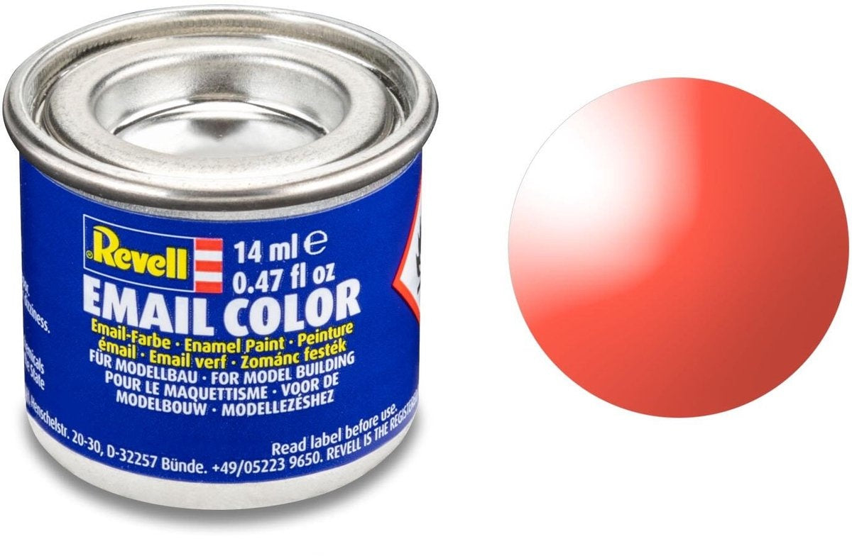 Revell hobbyverf enamel verf – #731 red – clear – enamel – verf potje – 14 ml