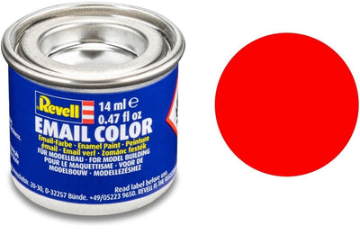 Revell hobbyverf enamel verf – #25 luminous orange – matt – ral2005 – enamel – verf potje – 14 ml