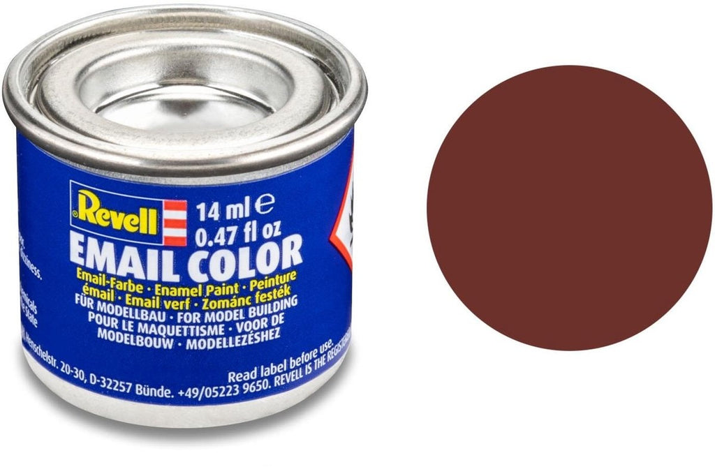 Revell hobbyverf enamel verf – #37 reddish brown (dakpanrood) – matt – ral3009 – enamel – verf potje – 14 ml