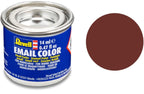 Revell hobbyverf enamel verf – #37 reddish brown (dakpanrood) – matt – ral3009 – enamel – verf potje – 14 ml