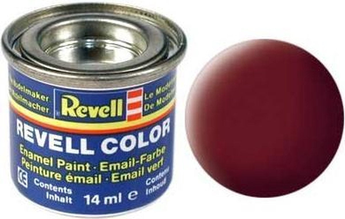 Revell hobbyverf enamel verf – #37 reddish brown (dakpanrood) – matt – ral3009 – enamel – verf potje – 14 ml