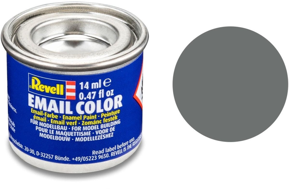 Revell hobbyverf enamel verf – #47 mouse grey – matt – ral7005 – enamel – verf potje – 14 ml
