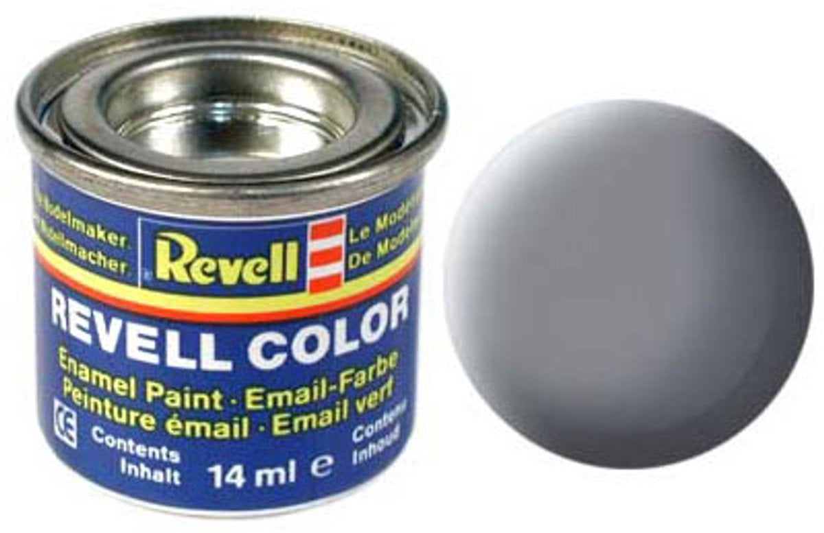 Revell hobbyverf enamel verf – #47 mouse grey – matt – ral7005 – enamel – verf potje – 14 ml