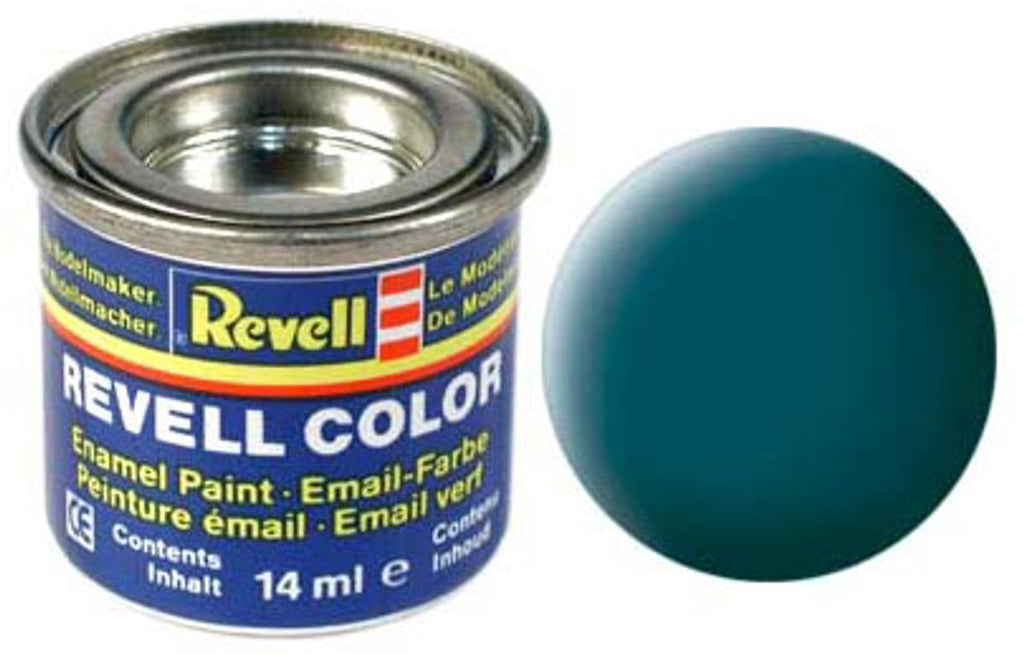 Revell hobbyverf enamel verf – #48 sea green – matt – ral6028 – enamel – verf potje – 14 ml