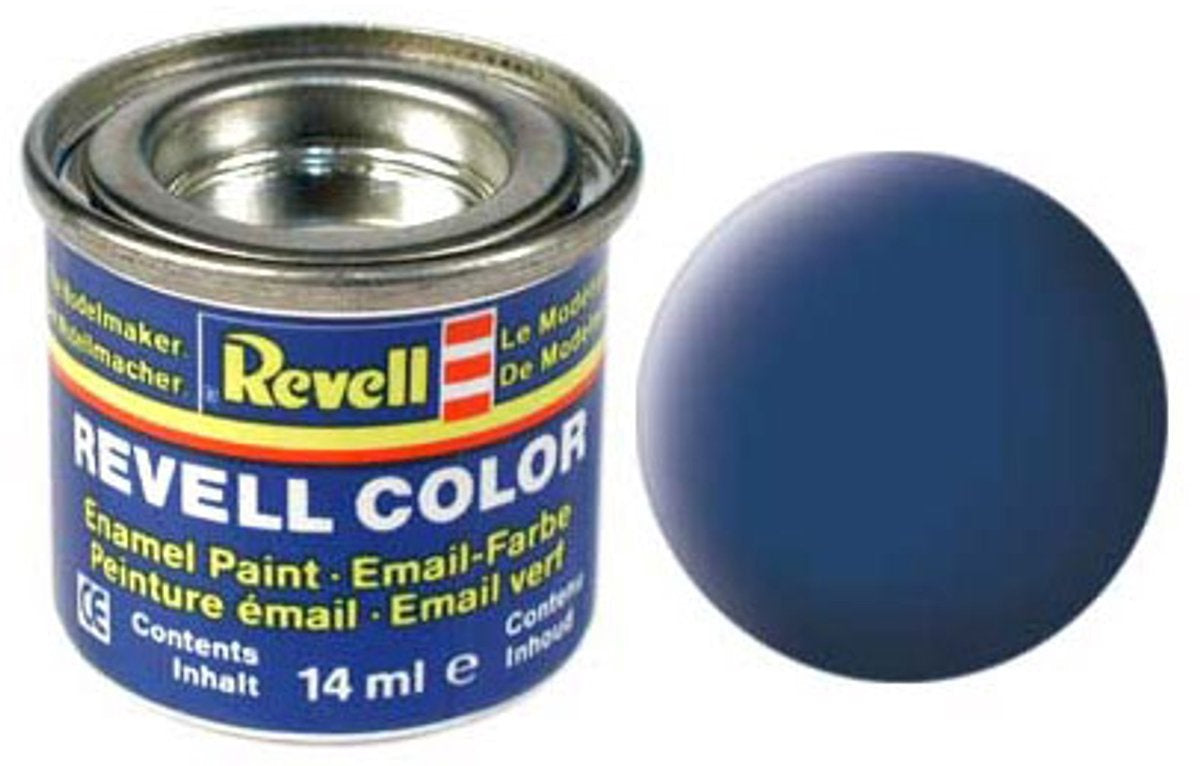 Revell hobbyverf enamel verf – #56 blue – matt – ral5000 – enamel – verf potje – 14 ml