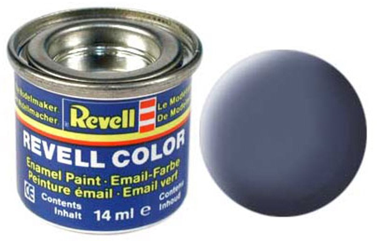 Revell hobbyverf enamel verf – #57 grey – matt – ral7000 – enamel – verf potje – 14 ml