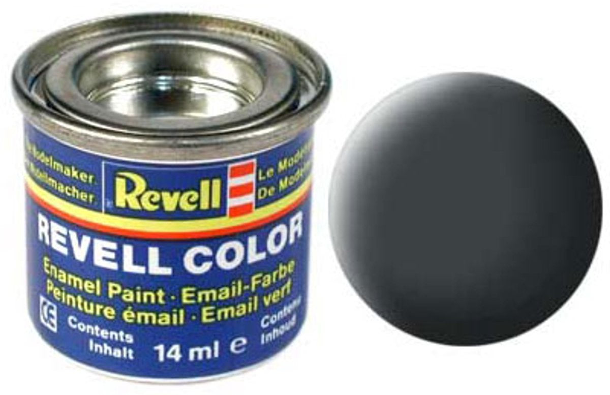 Revell hobbyverf enamel verf – #77 dust grey – matt – ral7012 – enamel – verf potje – 14 ml