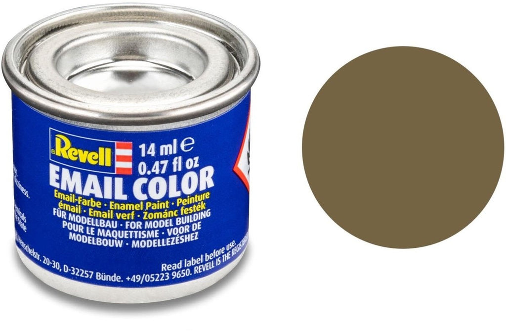 Revell hobbyverf enamel verf – #86 olive brown – matt – ral7008 – enamel – verf potje – 14 ml