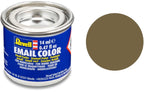 Revell hobbyverf enamel verf – #86 olive brown – matt – ral7008 – enamel – verf potje – 14 ml