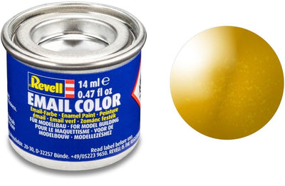 Revell hobbyverf enamel verf – #92 brass – metallic – enamel – verf potje – 14 ml