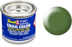 Revell hobbyverf enamel verf – #360 fern green – satin – ral6025 – enamel – verf potje – 14 ml