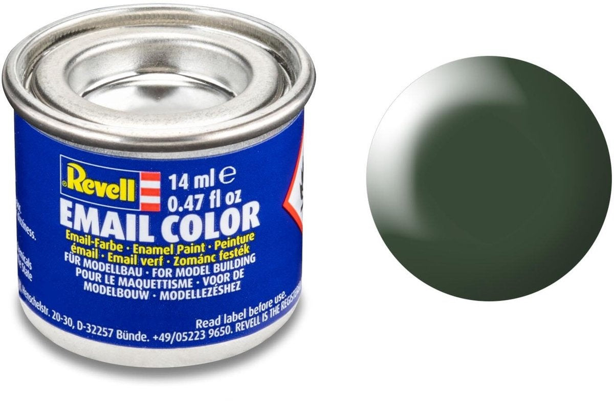 Revell hobbyverf enamel verf – #363 dark green – satin – ral6020 – enamel – verf potje – 14 ml