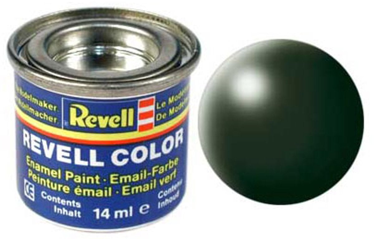 Revell hobbyverf enamel verf – #363 dark green – satin – ral6020 – enamel – verf potje – 14 ml
