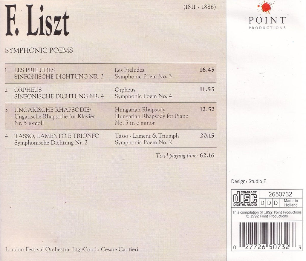 Liszt: symphonic poems – CD