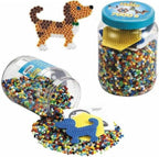 Hama strijkkralen set in pot 7000 stuks blauw