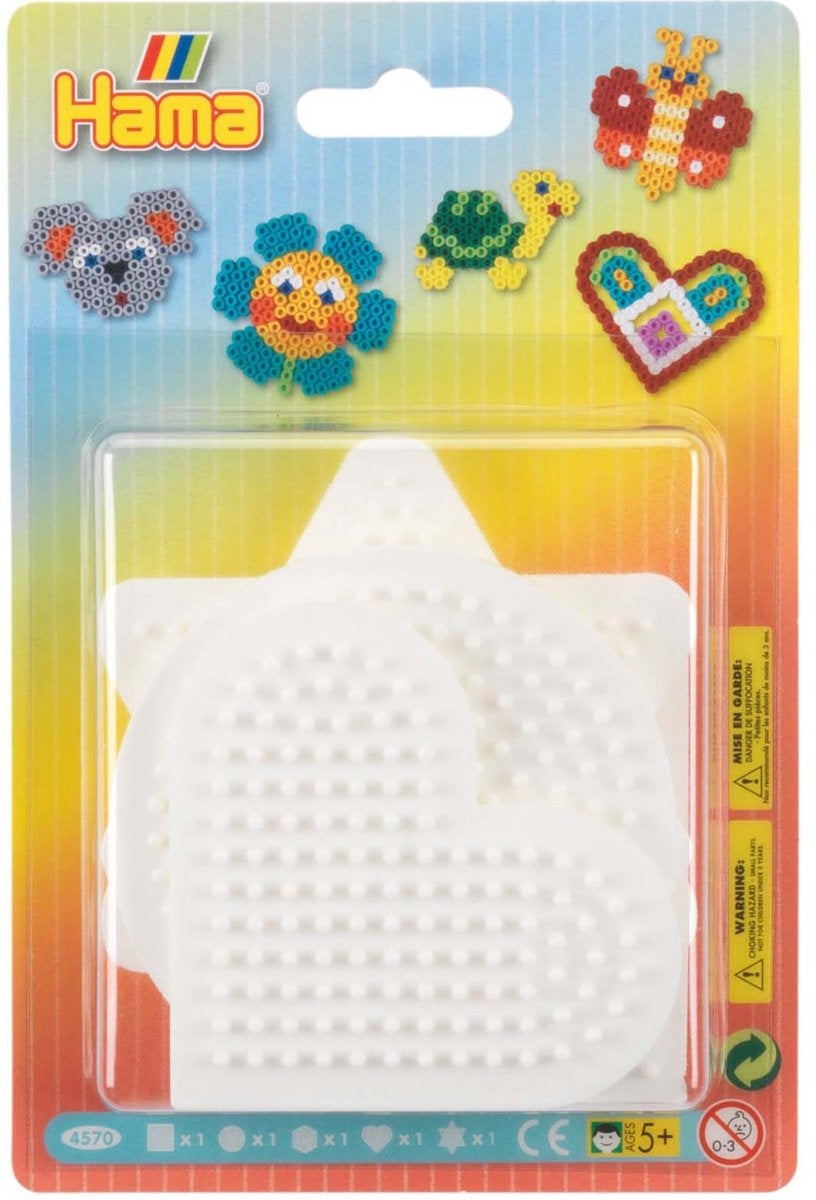 Hama – strijkkralen grondplaat – blister 5 stuks – wit