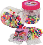 Hama – strijkkralen set – 400 multikleur kralen – 2 grondplaten – vlinder & vierkant