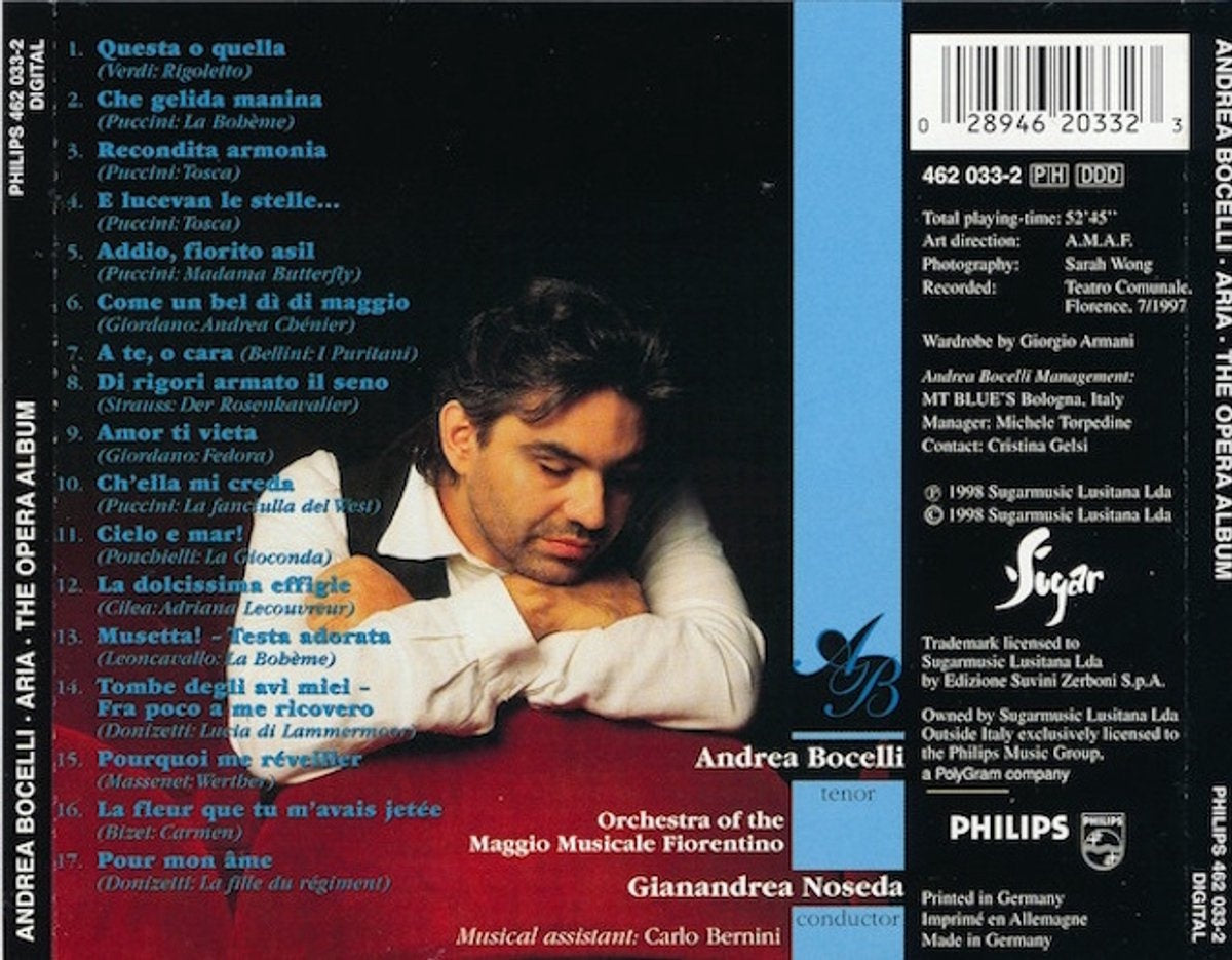Aria – the opera album – andrea bocelli – CD